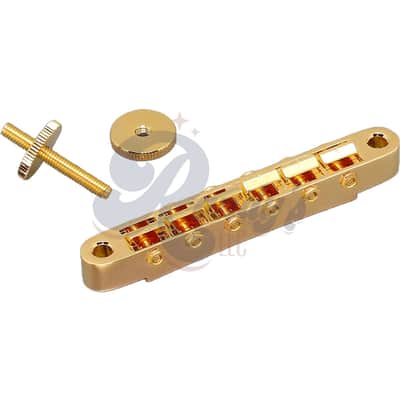 Gotoh GE104B Nashville Tune-O-Matic Bridge w/ M4 Posts - Fits Gibson®-Gold image 1