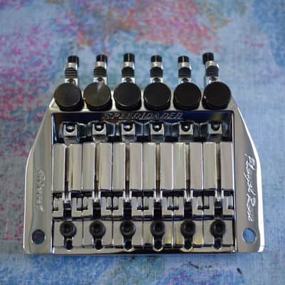 Floyd Rose Speedloader Fixed Bridge - Complete Kit - Ping - 2000's - Chrome - Mint image 1