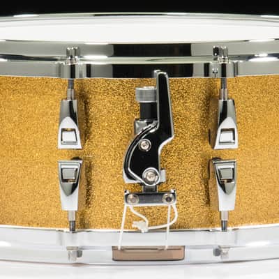 Yamaha Absolute Hybrid Maple 14x6 Snare - Gold Champagne Sparkle image 2