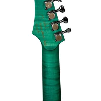 Valenti Guitars Callisto Carved Top 2022 Teal Green / Black, NAMM Special 1 of 5 NEW (Authorized Dealer) image 8