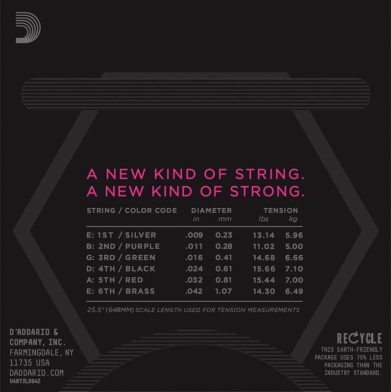 D'Addario NYXL0942 Nickel Wound Electric Guitar Strings, Super Light Gauge image 3