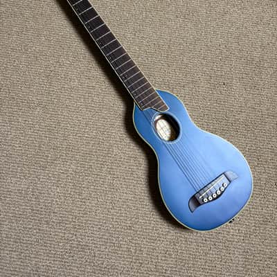 Washburn Rover RO10TBL Travel Acoustic Guitar Trans Blue image 2