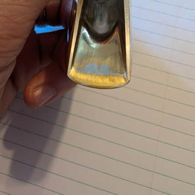 Vintage Lawton 6*B Gold Plated Alto Saxophone Mouthpiece – Original Cap & Ligature image 3