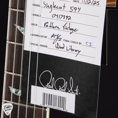 PRS Eddie's Guitars Wood Library McCarty 594 Singlecut Brazilian/Rosewood Neck - Black Gold Burst image 15