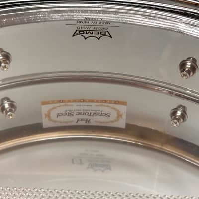 Pearl Sensitone Heritage Steel Snare Drum 14"x5.5" – Chrome (Brand New in Box) image 11