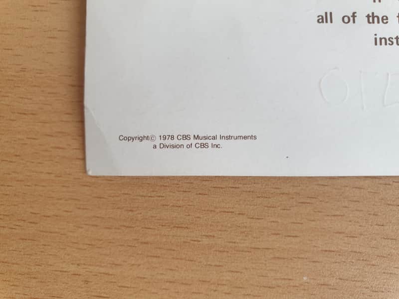 [Vintage] Fender Stratocaster Owner's Manual 1978 (#1) image 1