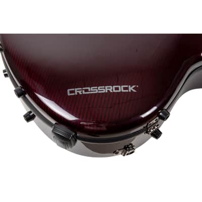 Crossrock 4/4 Classical Guitar Case in 100% Carbon Fiber for Touring Show, 7 lb Flight Case, Red with Mexico Flag image 10