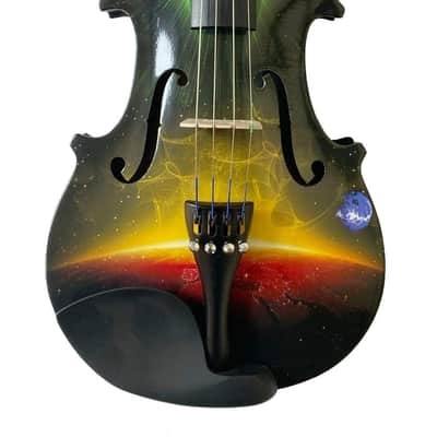 Rozanna's Galaxy Ride 4/4 Violin Outfit w/ crystal fine tuners, carbon fiber bow image 10