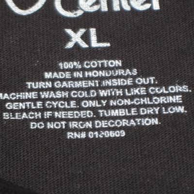 new in package A+ Guitar Center EAT BREATHE, ROCK Men's Size X-Large (XL), Black 100% Cotton Short Sleeve T-Shirt - Graphic is in White and it says / shows: GUITAR CENTER EST. 1964, EAT, BREATHE, ROCK + has dual guitars, stars, lines (Style # GC005-11730) image 12