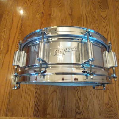 Rogers Vintage 1963/64 Dynasonic 7 line come over brass snare drum with snare rail! image 3