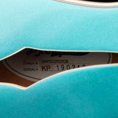 Used D’Angelico Premier DC Semi Hollowbody Turquoise With Gig Bag image 8