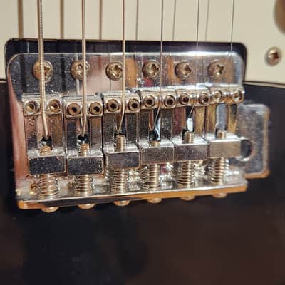 Lotus S-Style Electric Guitar Black New Strings Set Up image 9