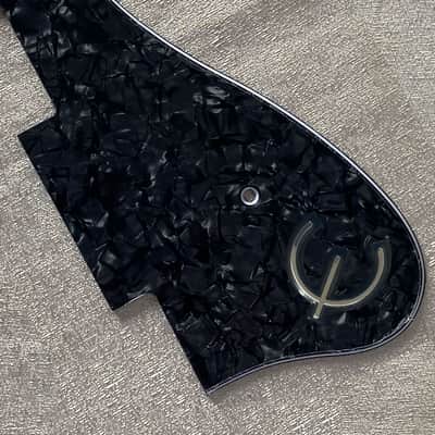 Custom For 1964 Epiphone Casino Style Guitar Pickguard,4 Ply Black Pearl & E Logo image 2