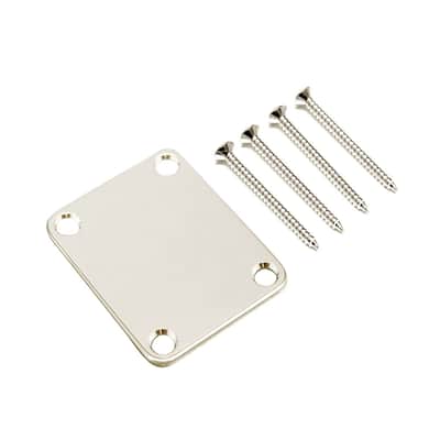 Gotoh NBS-3 Fender Style Neck Mounting Plate with Screws (Nickel)