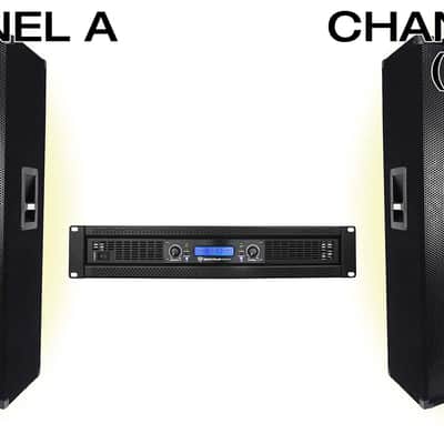 Rockville RPA14 7000w Peak 2000w RMS 2 Channel Power Amplifier Pro/DJ Amp+Cables image 9