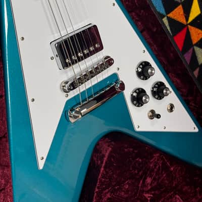 Immagine 🚀🚀🚀2026 Gibson Custom Limited Edition Flying V 1969 Reissue Aqua Mist - 3