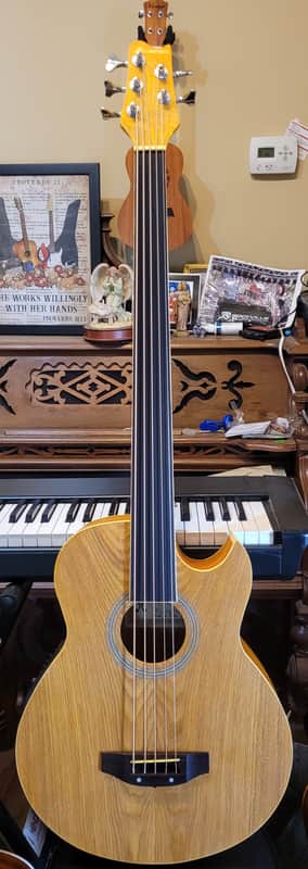 Harmonia 5-String Fretless Acoustic Electric Bass Guitar | Reverb