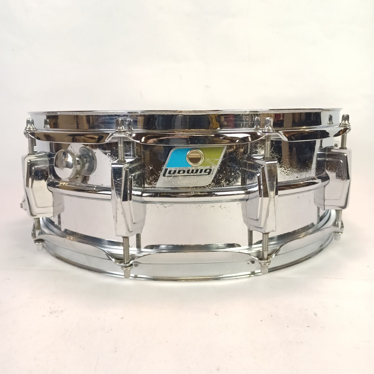 Ludwig Supraphonic 5x14" Snare Drum Vintage 70s Blue/Olive#1100112 10Lug Chicago — main photograph