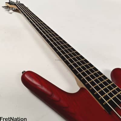 Warwick RockBass Corvette $$ 5-String Bass Burgundy Red Transparent Satin 10.56lbs #571855-25 image 12