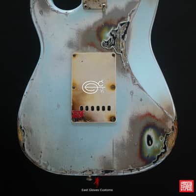 Fender Stratocaster Sonic Blue Heavy Aged Relic by East Gloves Customs image 4