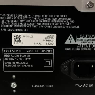 Sony HAP-Z1ES HDD Audio Player 1TB HDD image 10