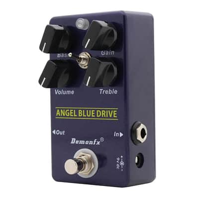 Demonfx ANGEL BLUE DRIVE Guitar Effect Pedal Overdrive With 2 mode Toggle Switch image 3