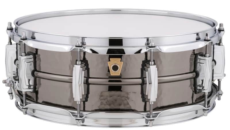 Ludwig LB416K Black Beauty Hammered Brass Snare Drum, 5"x 14" image 1