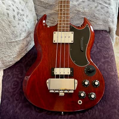 Bruce Kulick Collection (KISS)  1967 Gibson EB-3 - Cherry Red - Original Case image 7