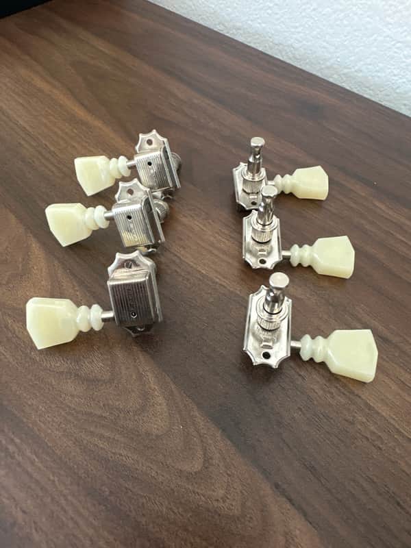 Kluson Deluxe Single Line Double Ring Nickel Tuning Machines 3+3 SD90SLN DRSL 1 image 1