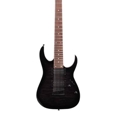 Ibanez Gio GRG7221QA 7 String Electric Guitar Trans Black Sunburst image 2