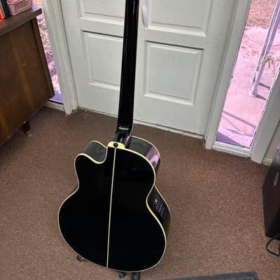 Used Ibanez 4 String Acoustic/Electric Bass Black Local Pick Item image 5