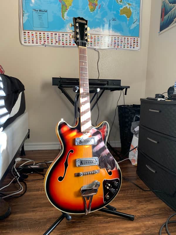 1960’s Decca Semi-Hollow Body Vintage Electric Guitar image 1