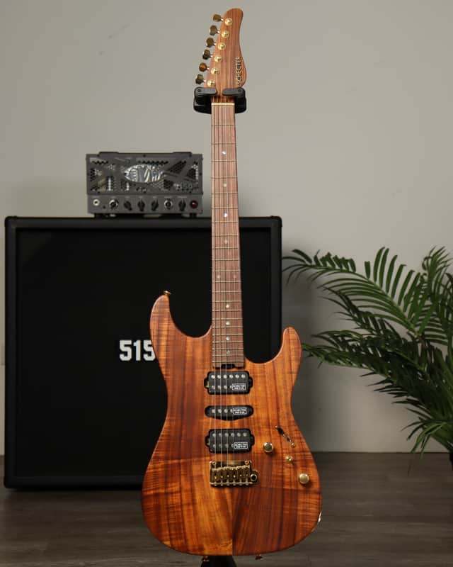 Schecter Japan Custom Shop EX-5B-CTM-VTR Flame Koa Oil Finish HSH MIJ image 1