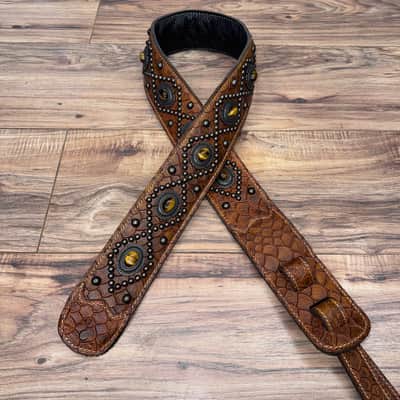 Carlino Orianthi Tiger Eye Tan Scale leather 2026 - Tan image 3