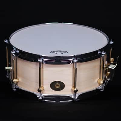 Noble & Cooley 14" x 6 Solid Tulip Shell Snare Drum, Natural Oil, Brass Hardware image 2