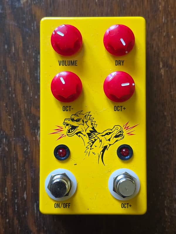 JHS Double Dragon Lo-Fi Octave Pedal 2026 - Yellow image 1