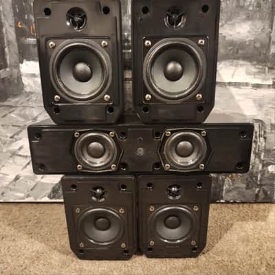 Yamaha Yamaha NX-C270 & NX-E270 Surround Sound Speakers 90s - Black plastic case image 2