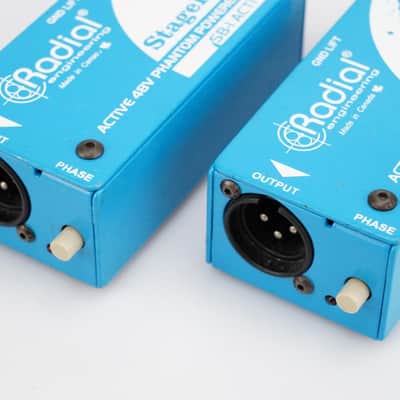 2 Radial SB-1 StageBug Compact Active Direct Boxes DIs w/ Cables #54030 image 12
