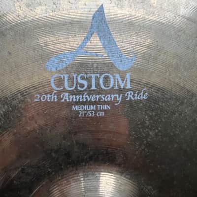 Zildjian 21" A Custom 20th Anniversary Ride Cymbal 2011 - Present - Brilliant image 2