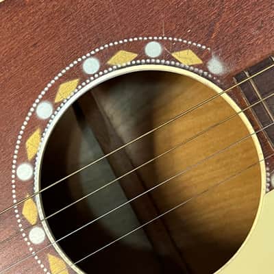 Vintage 1930s Kay May Bell College Pal Tenor Guitar with case image 5