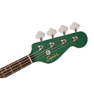 Squier Paranormal Rascal Bass HH Laurel Fingerboard Mint Pickguard - Sherwood Green image 6