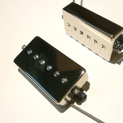 Humbucker Sized P90 Pickups SET Hand Wound PAF Size Single Coil Q Bridge Neck by Q pickups image 7