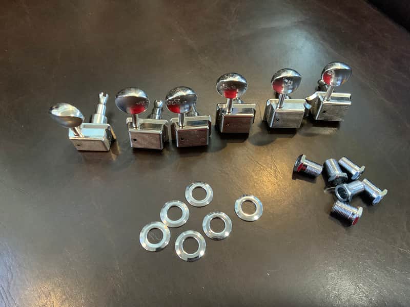 Fender 099-0802-100 American Performer Classic Gear Tuning Heads (6) 2010s - Chrome image 1