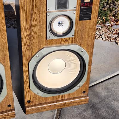 Sansui Sansui S-61U Vintage 3-Way Speaker System Pair 90s  - Walnut veneer image 5