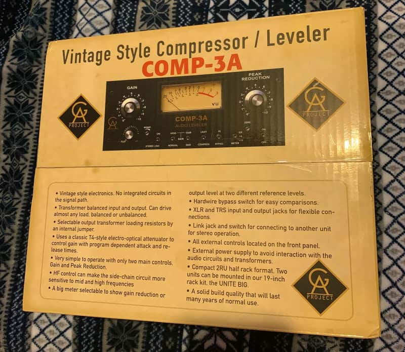 Golden Age Project Comp-3A Vintage Style Optical Compressor Released in 2016 image 1