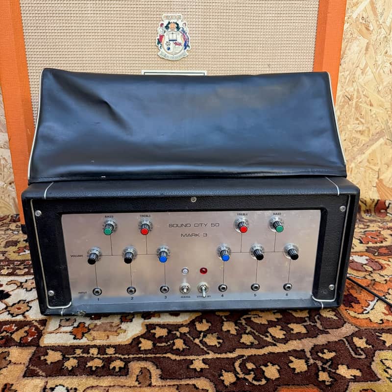 Vintage 1960s Sound City 50 Mark 3 PA EL34 Partridge Valve Amplifier Head CLEAN image 1