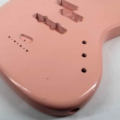 MJT/Warmoth Lightweight Warmoth Jazzmaster V5 Bass Body 2023 - Aged Nitro Shell Pink image 6