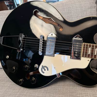 Epiphone Casino Peerless Korea Reissue 2001 Ebony Black with USA Case and Klusons image 10