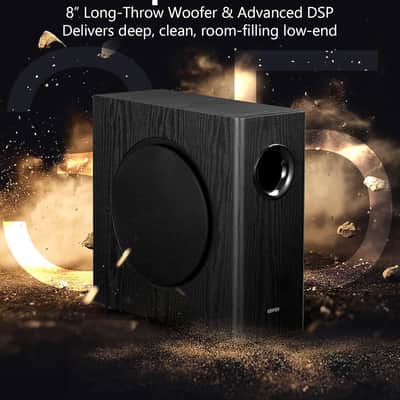Edifier T5s Powered Subwoofer, 70W RMS, 8" Woofer, 35Hz Deep Bass, Black image 2