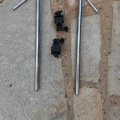 TWO PACK Roland mds-4 Rack Cymbal Chrome Long arms w/ Clamps image 1